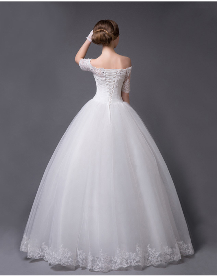 WDDH1560  off the shoulder  wedding dress